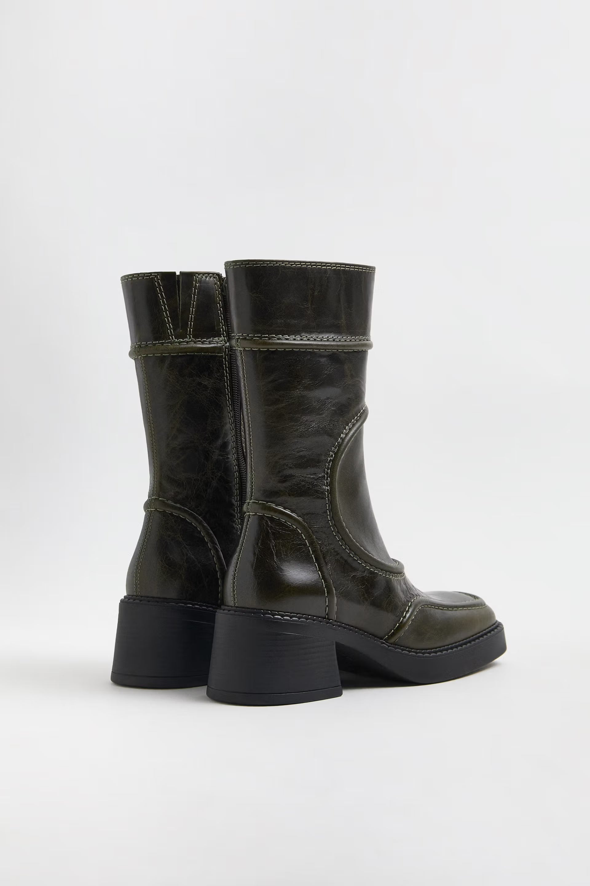 Malene Khaki Ankle Boots