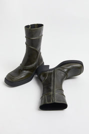 Malene Khaki Ankle Boots