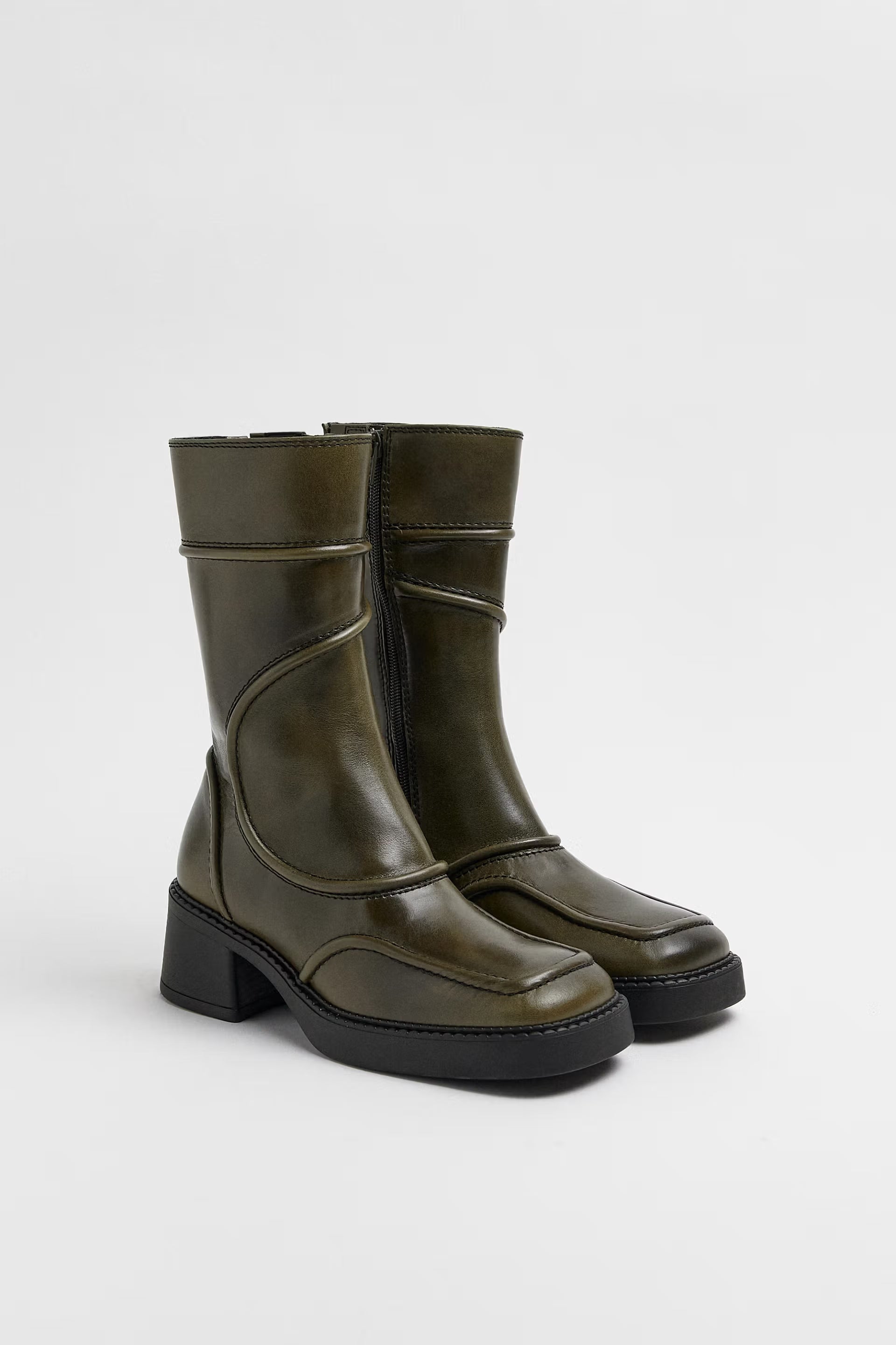 Malene New Khaki Ankle Boots