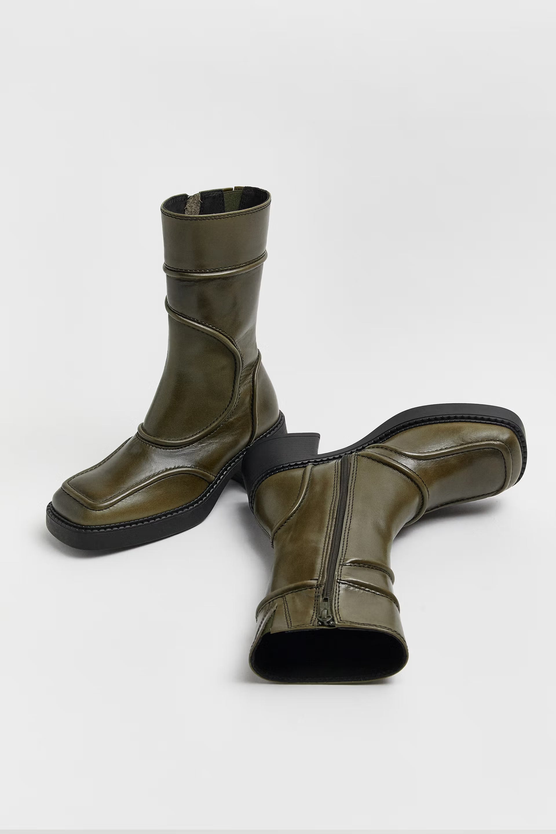 Malene New Khaki Ankle Boots