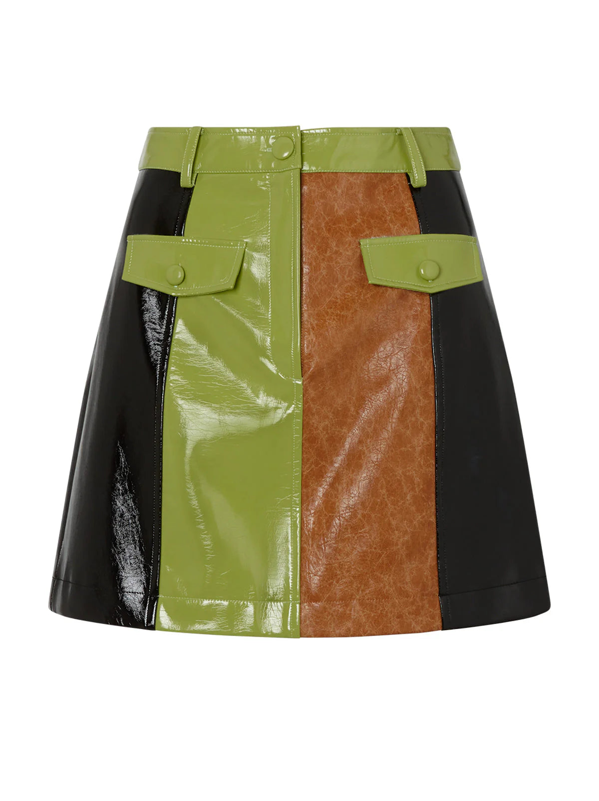 Nancy Faux Leather Mini Skirt | Multicolour