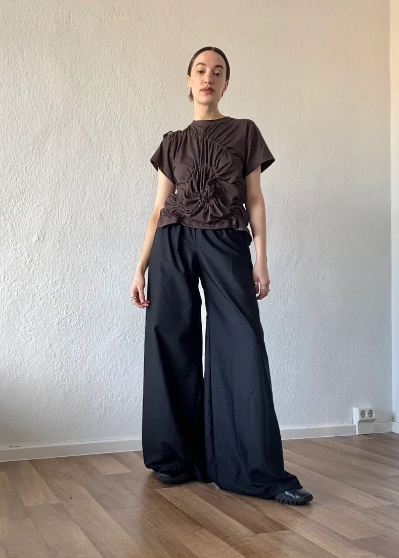 short sleeve spiral tee brown