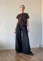short sleeve spiral tee brown