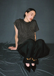 short sleeve spiral tee brown
