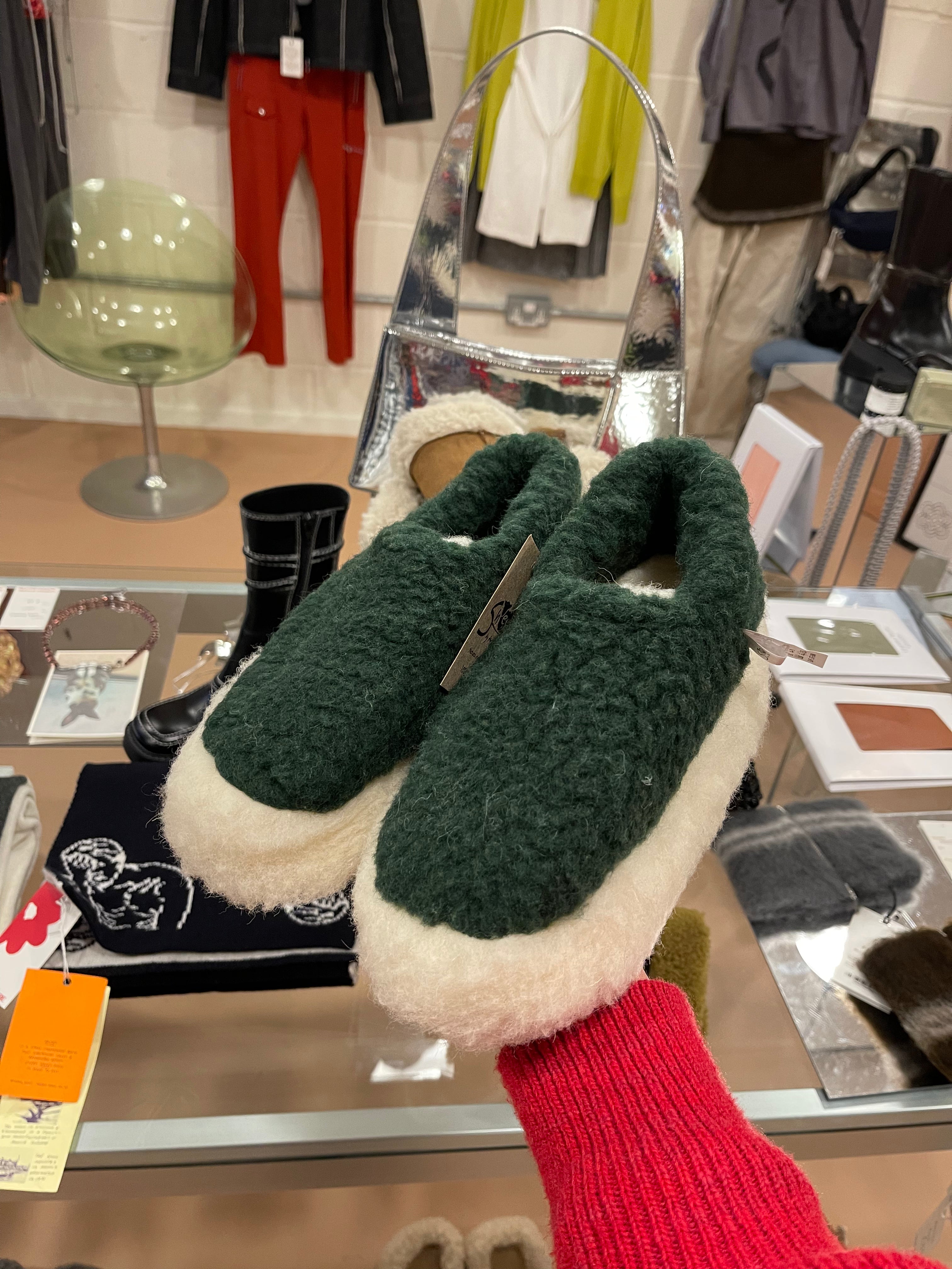 Siberian Slippers | Dark Green