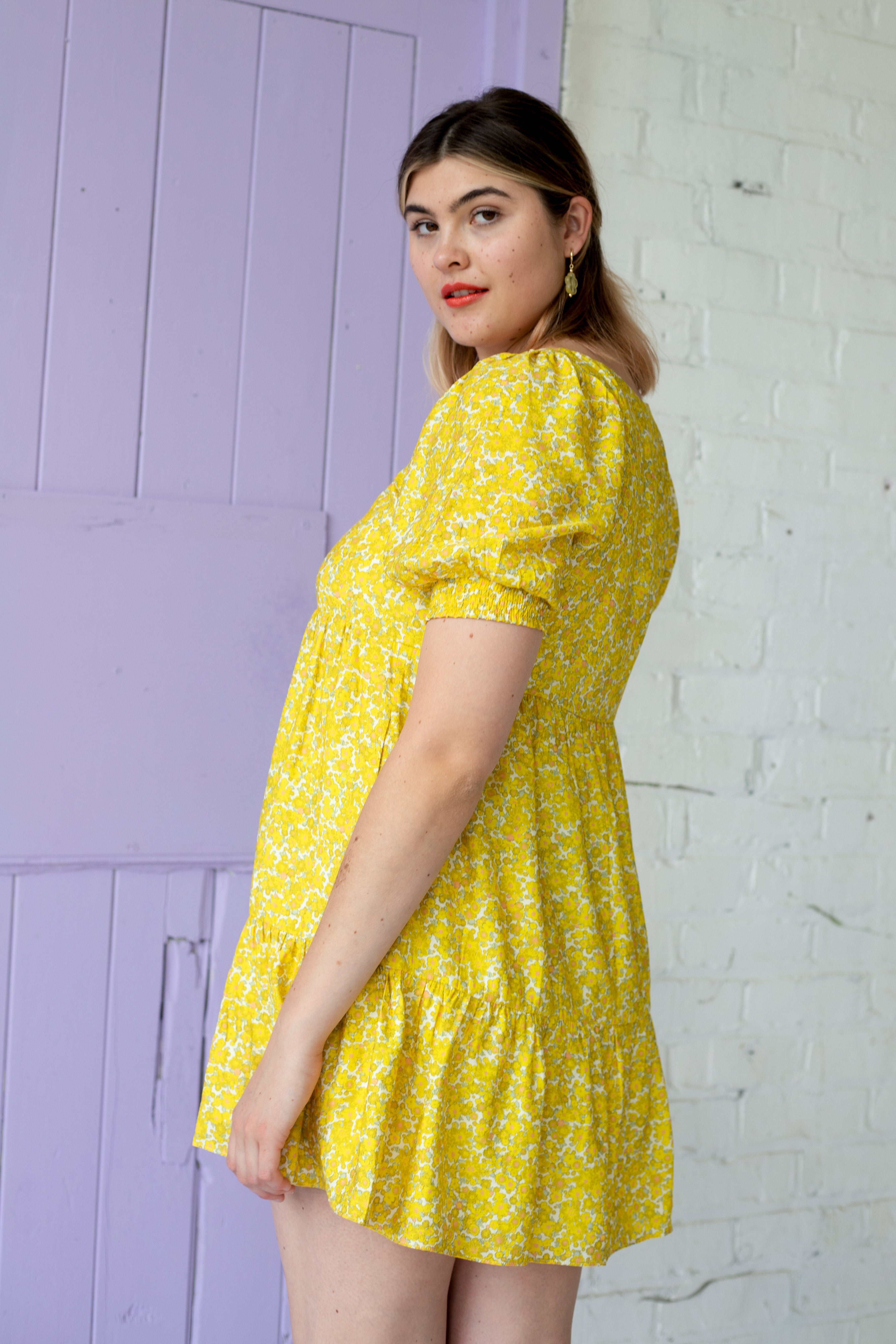 beckett mini dress Beckett Belted Mini Dress in Multi Floral Elaine Mode