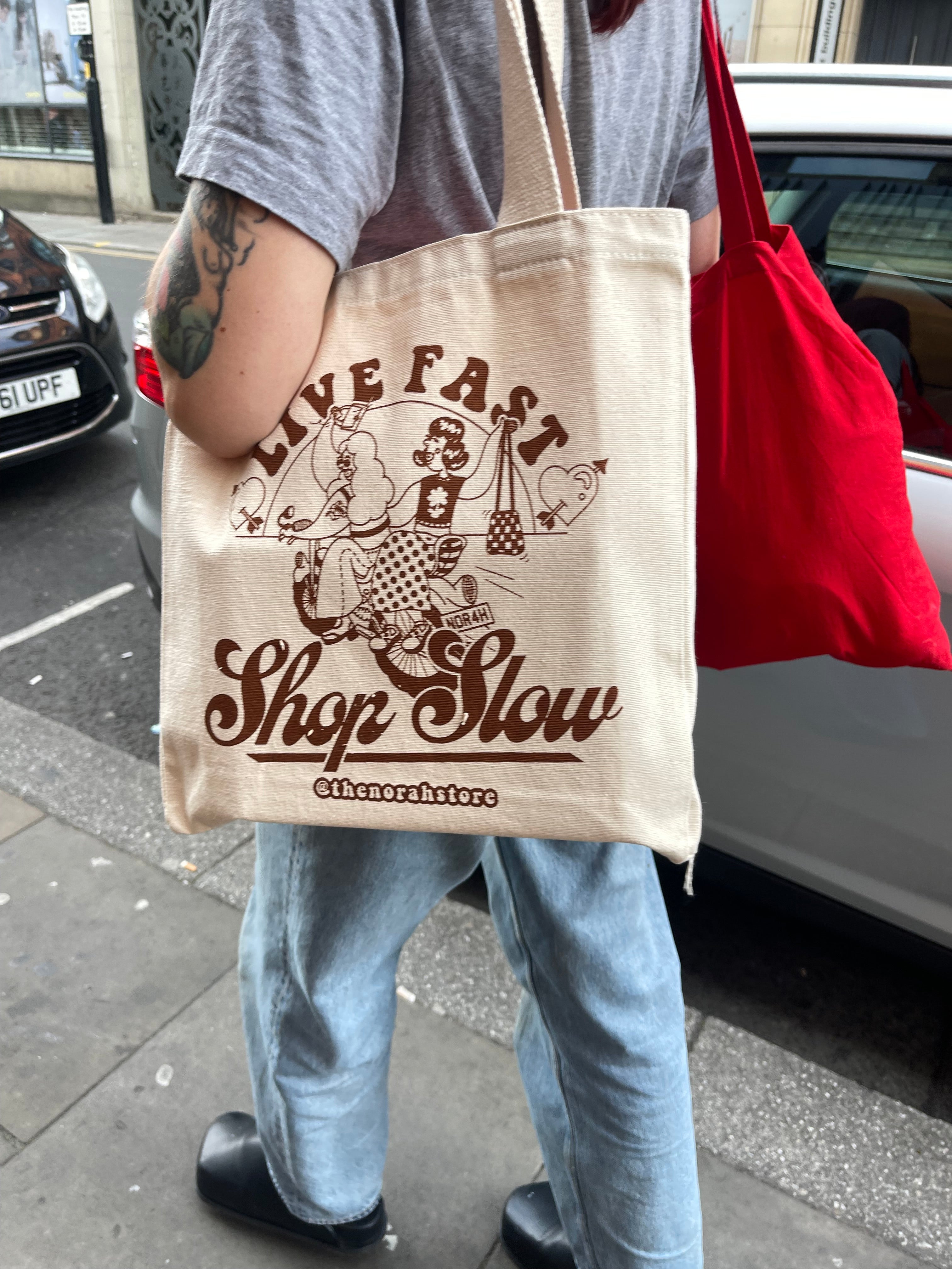 Live Fast Shop Slow Tote